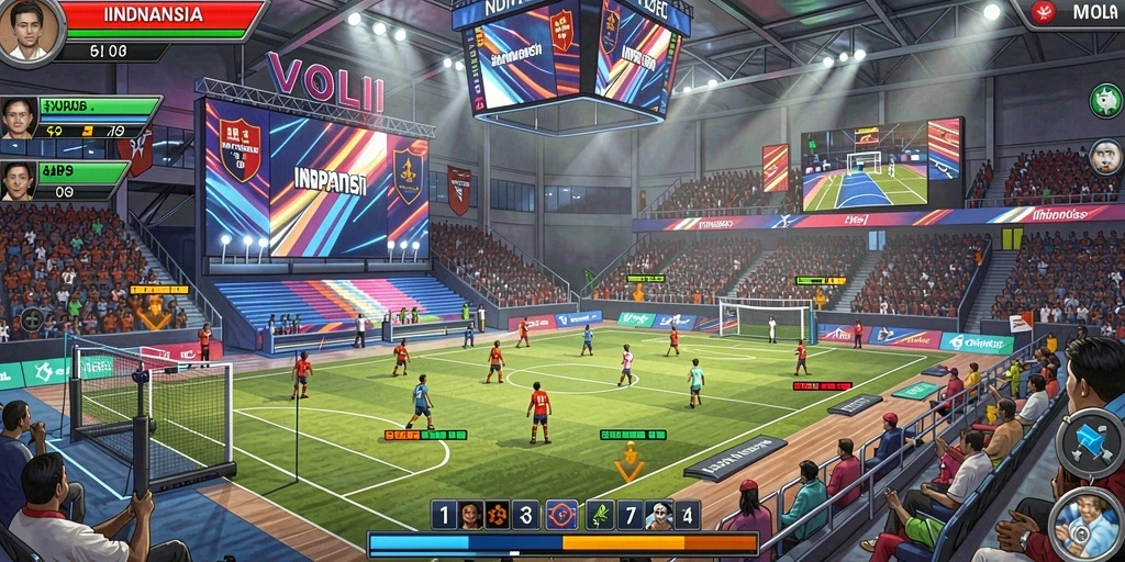 Tampilan grafik yang menawan dan penuh warna.