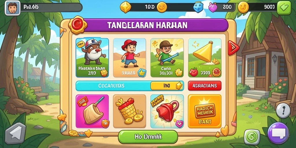 Tampilan menu utama yang menarik dan intuitif.